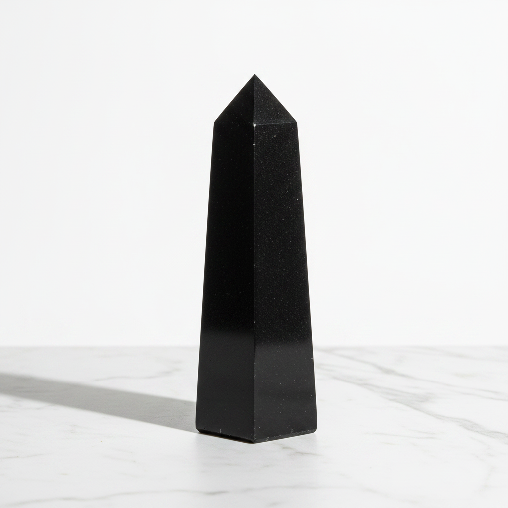 Black Tourmaline Tower – Grounding & Protection Crystal | 150-200g