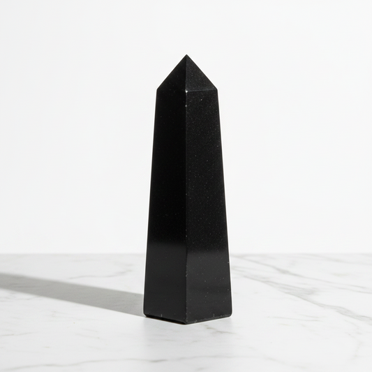 Black Tourmaline Tower – Grounding & Protection Crystal | 150-200g