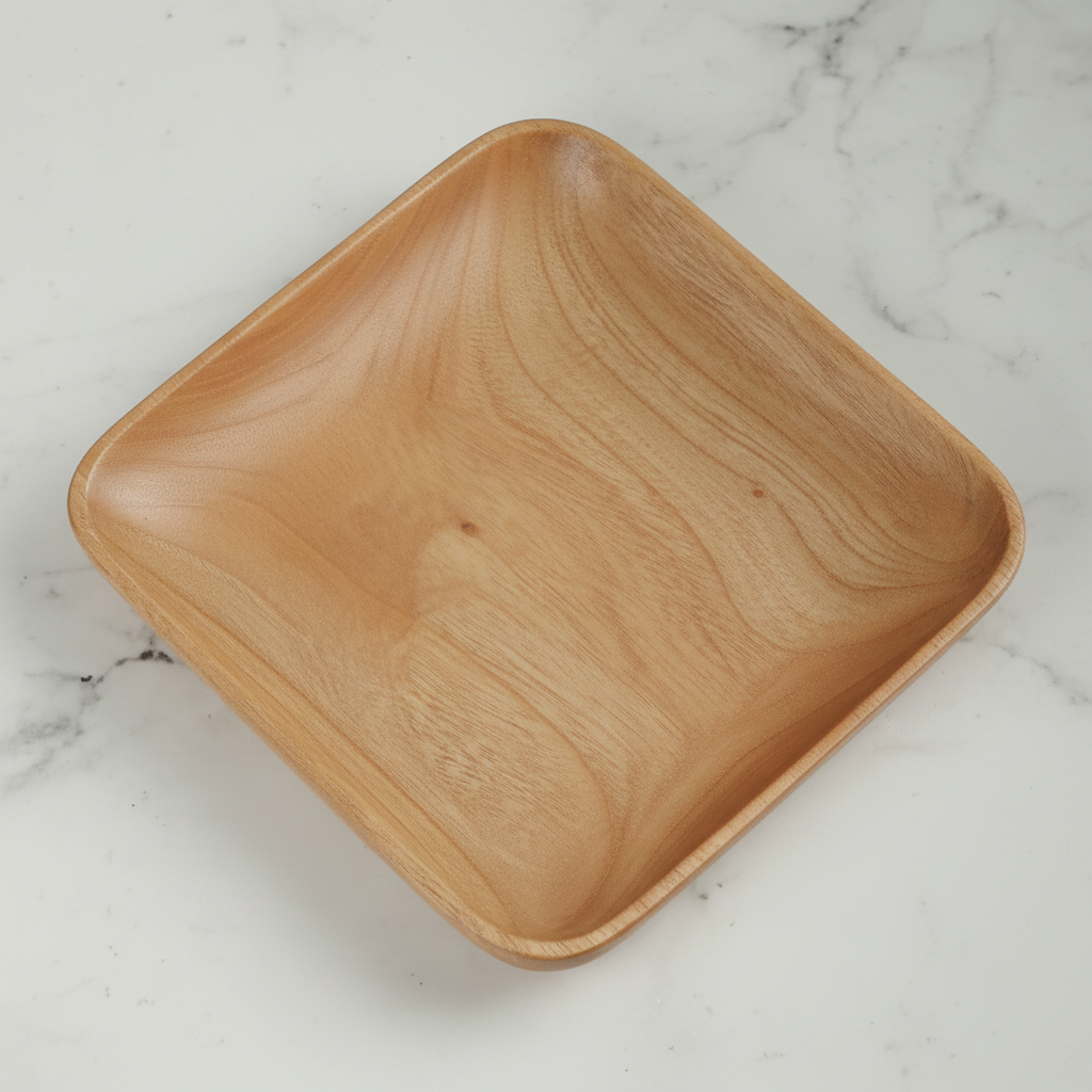 Neem Wood Snack Serving Tray | Handcrafted Antibacterial Serving Plate