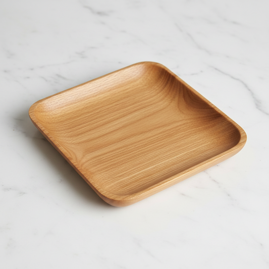 Neem Wood Snack Serving Tray | Handcrafted Antibacterial Serving Plate