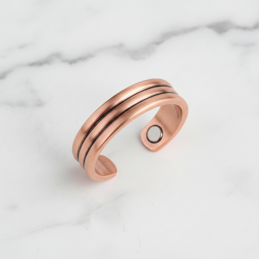 Pure Copper Triple Ridge Open Ring | Joint Pain Relief