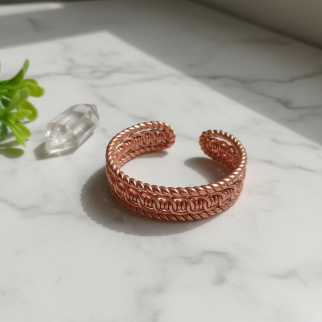Tensor Vortex Bracelet – Pure Copper Energy Cuff
