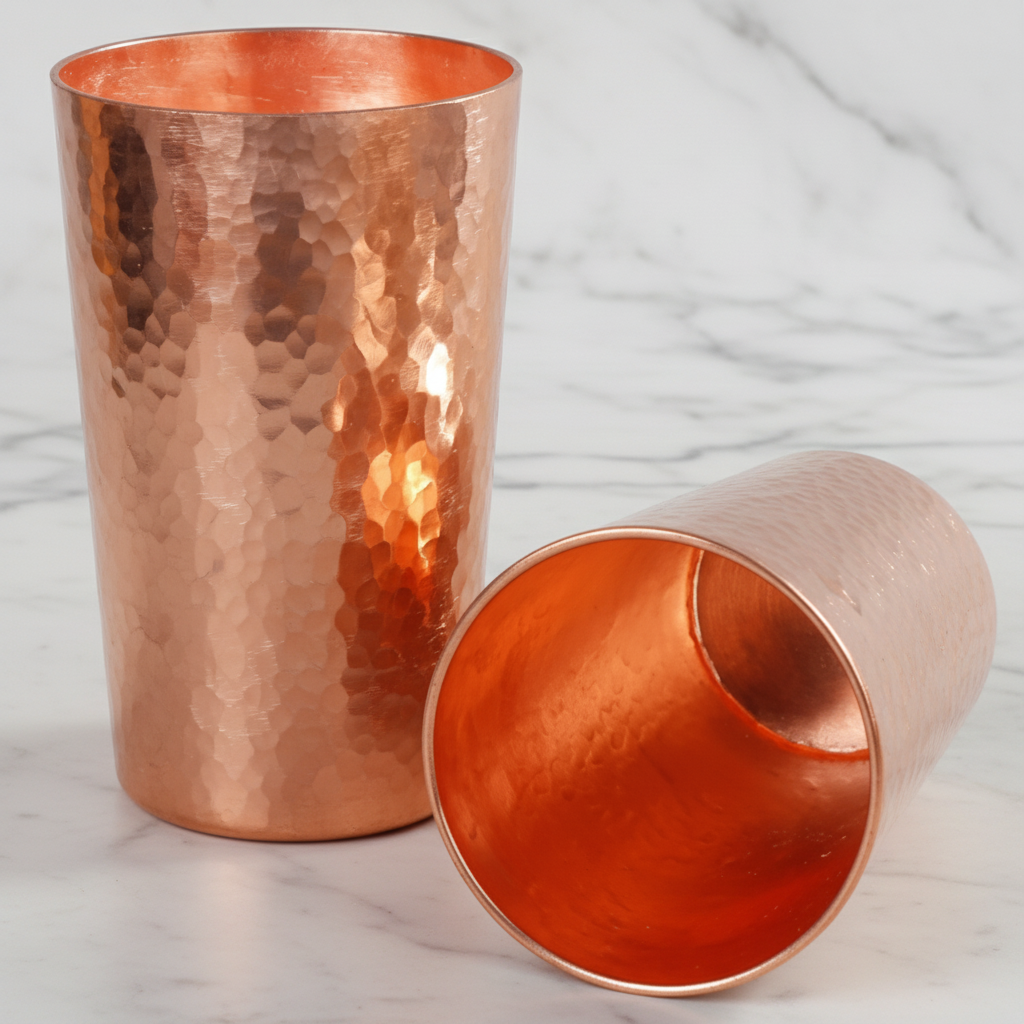 Pure Copper Mug – Handcrafted Hammer Texture | 280ml & 360ml