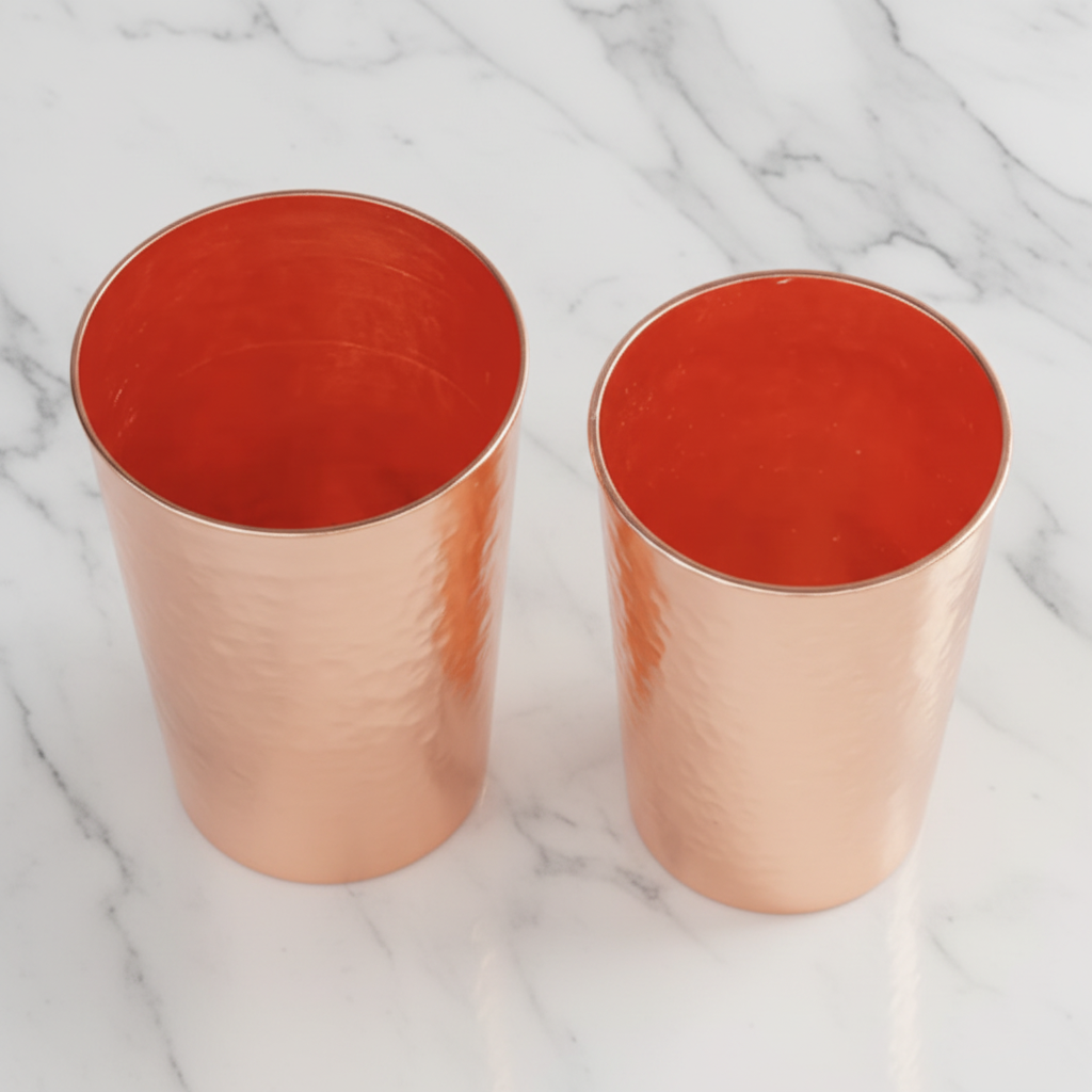 Pure Copper Mug – Handcrafted Hammer Texture | 280ml & 360ml
