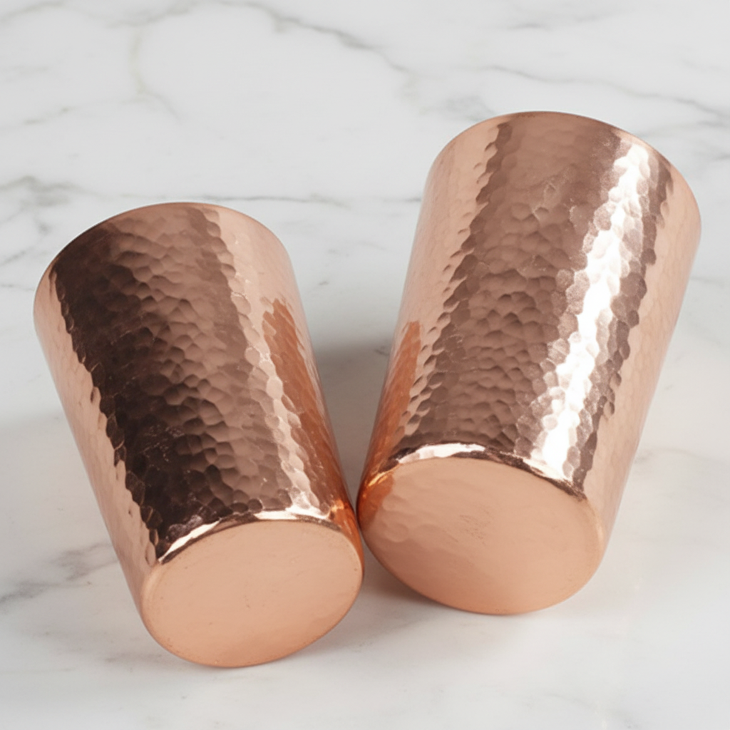 Pure Copper Mug – Handcrafted Hammer Texture | 280ml & 360ml