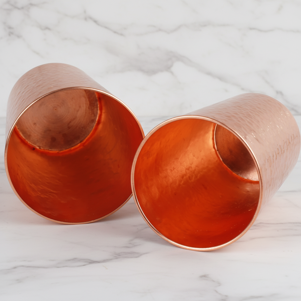 Pure Copper Mug – Handcrafted Hammer Texture | 280ml & 360ml