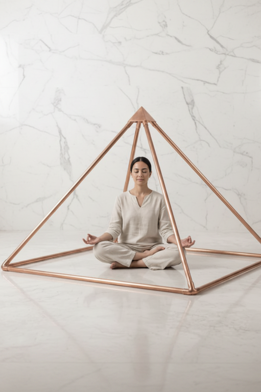 Pure Copper Meditation Pyramid – Sacred Giza Geometry | Face of Norway